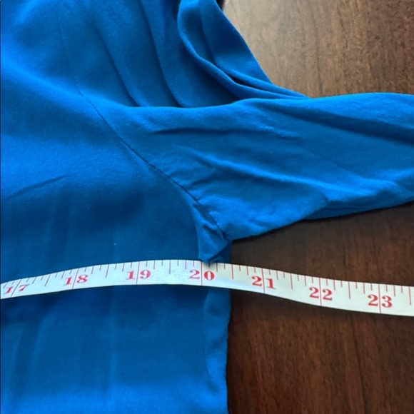 Sundance Sera Ruffle Boho Ribbed Blue Blouse - Picture 7 of 11